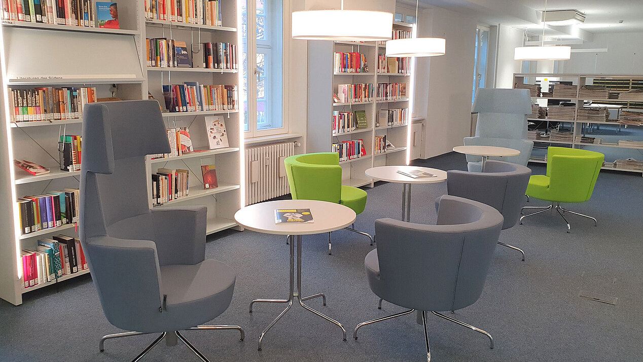 Reading room of the ifa Library in Stuttgart